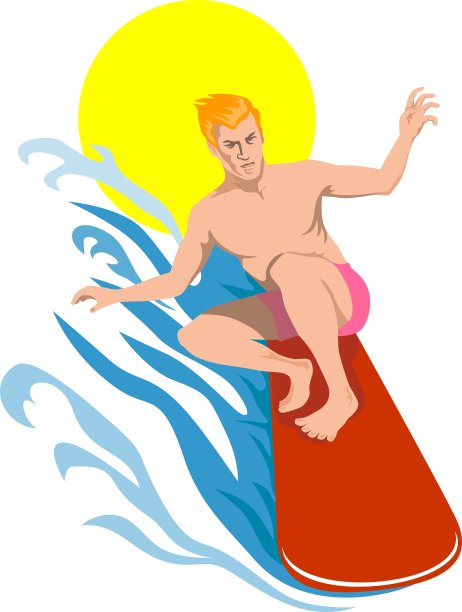 冲浪者复古图片下载