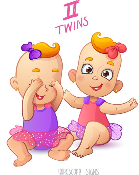 两个卡通小女孩图片下载