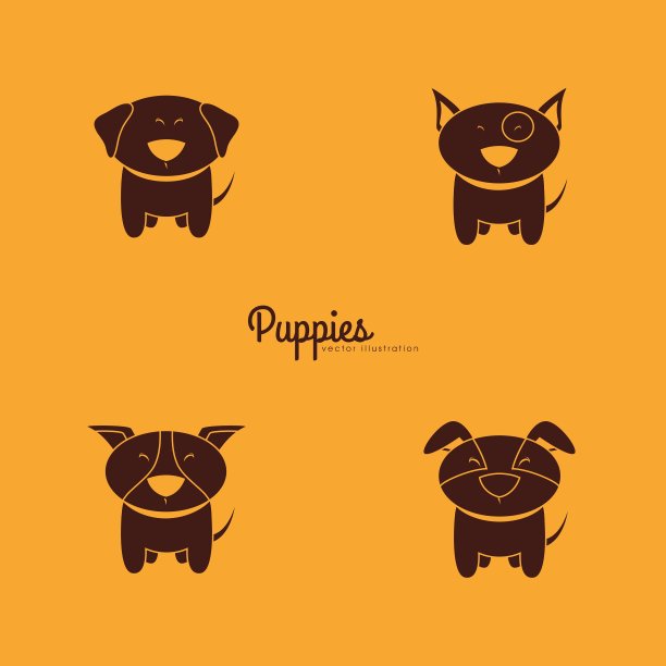 可爱的卡通狗图片下载