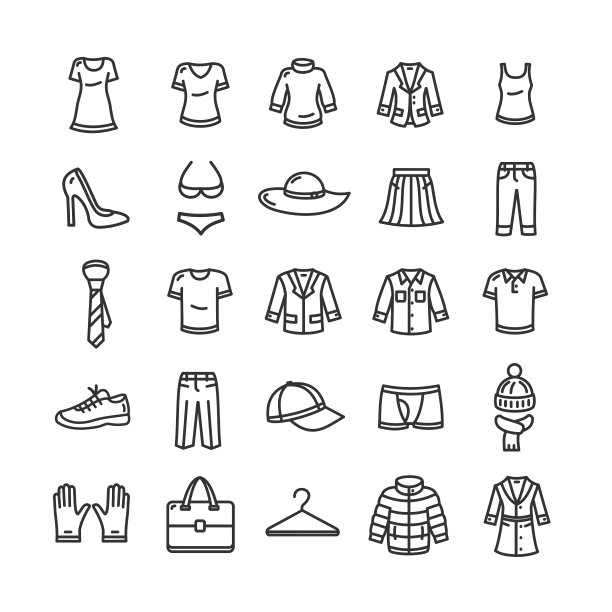 服装图标集图片下载