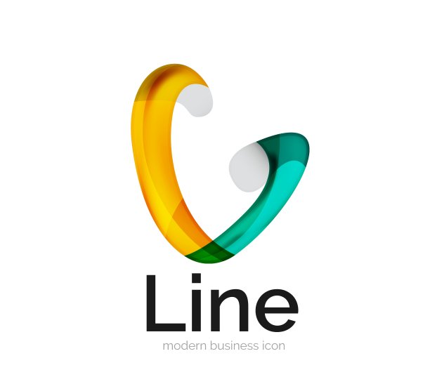 现代丝带标志图片下载