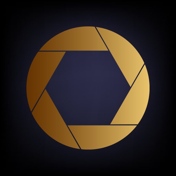 照片标志金色风格图标图片下载