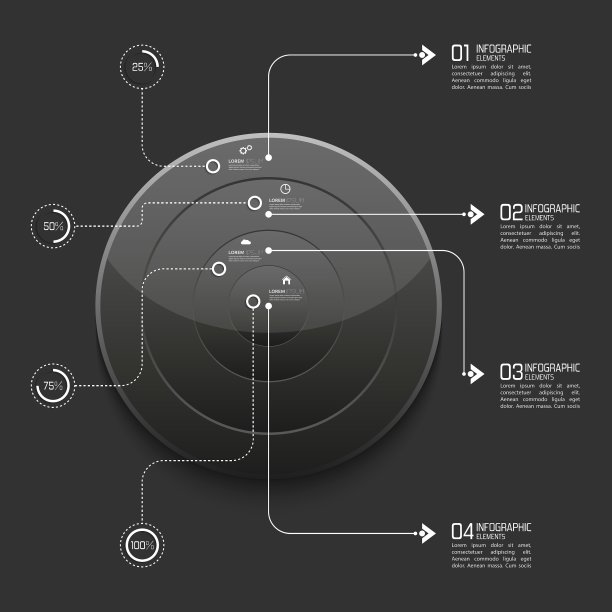 光滑的现代黑色塑料按钮与指针图片下载