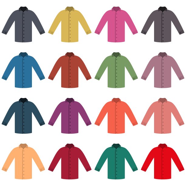 一套彩色衬衫图片下载