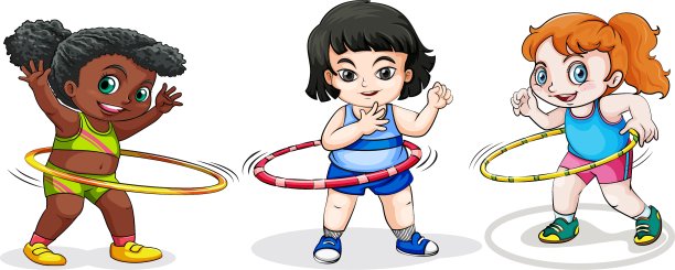 孩子们在玩呼啦圈图片下载
