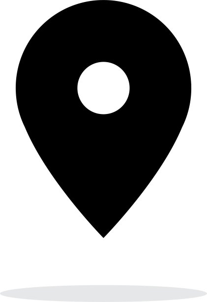 白色背景上的地图图钉图标图片下载