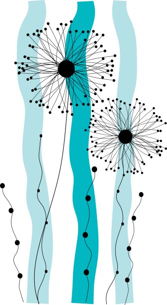 带有手绘鲜花的老式卡片图片下载