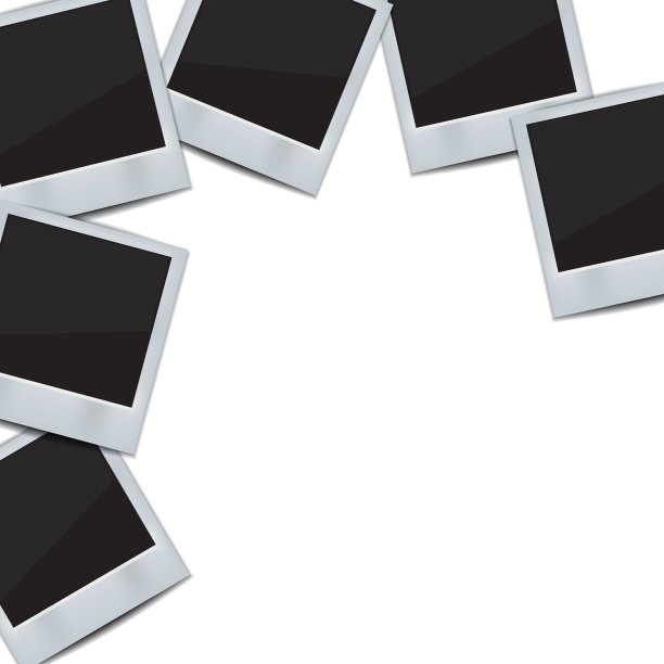 复古相框孤立在白色背景图片下载