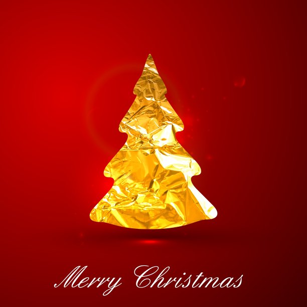 一个金色金属箔的圣诞节日图片下载