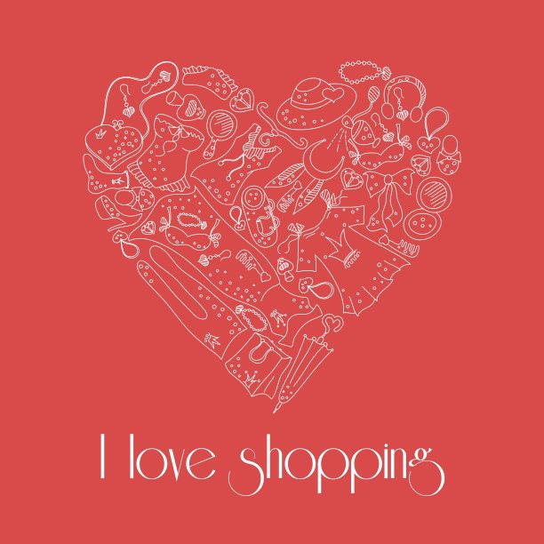 从时尚心手绘一套时装项目图片下载