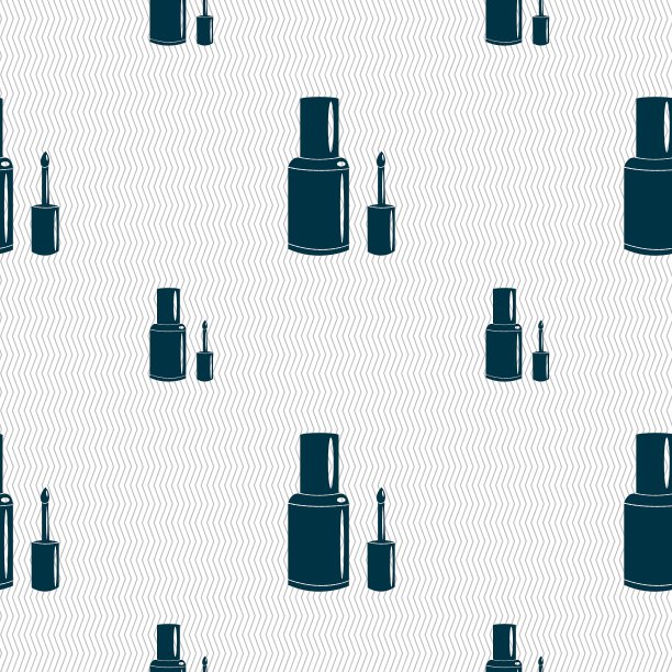 指甲油瓶子图标标志无缝图案用图片下载