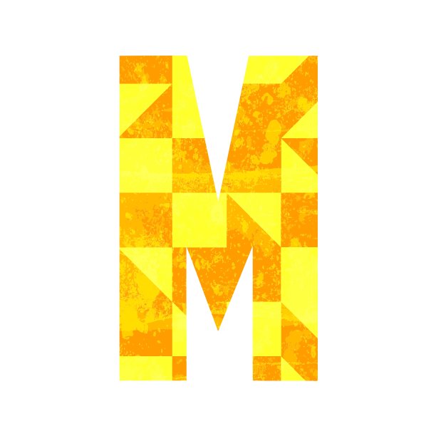 抽象色字母M图片下载