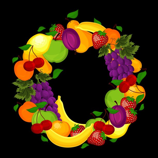 健康lifestyle-fruit圆图片下载