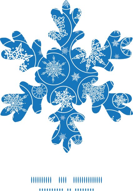 飘落的雪花圣诞雪花剪影图片下载