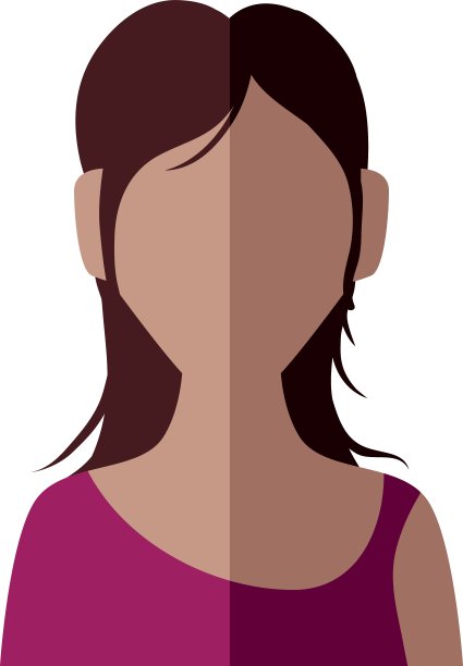 女性图标阿凡达设计图形图片下载