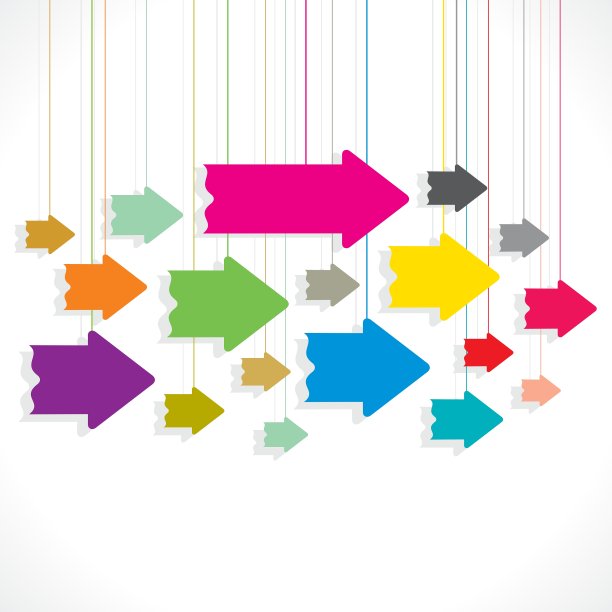 创意的彩色箭头背景图片下载