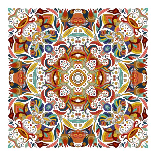 设计的方形口袋披肩纺织品图片下载