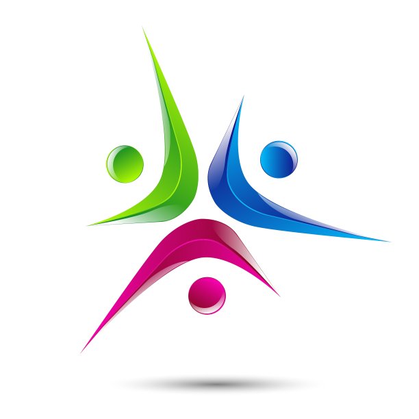 抽象人物图标设计logo元素图片下载
