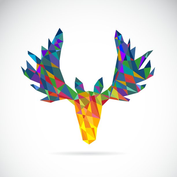 一个鹿头的图案图片下载