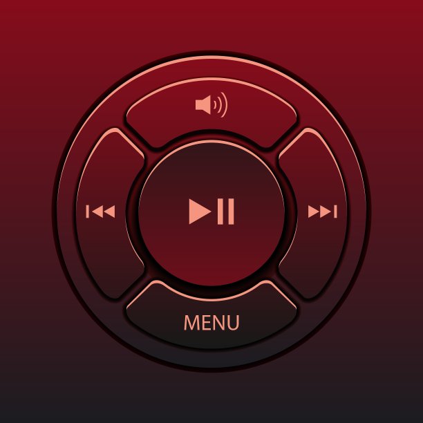 界面设计元素的音乐播放器图标图片下载