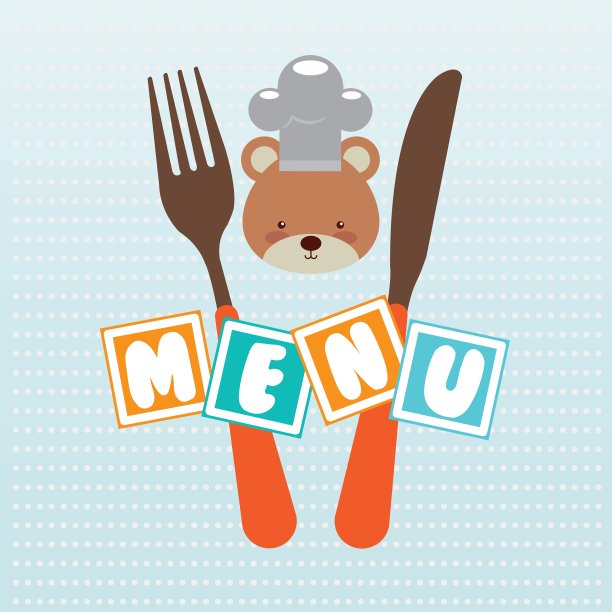 孩子的菜单设计图片下载