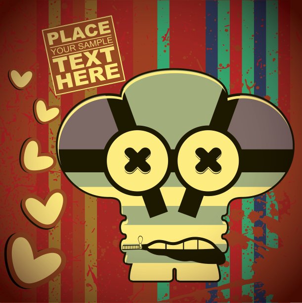 怪物的复古背景图片下载