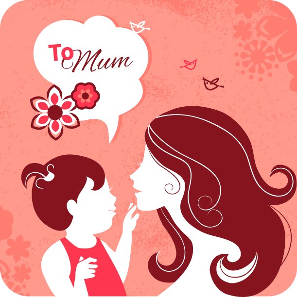 美丽的剪影的母亲和婴儿图片下载