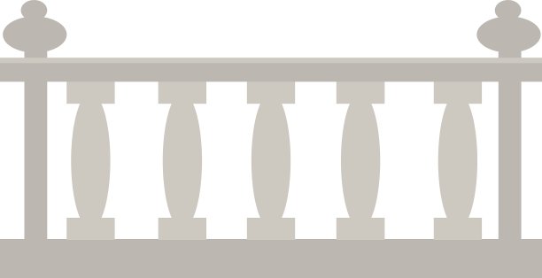 用石头或石膏制成的老式栏杆图片下载