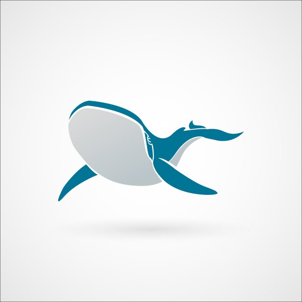 蓝鲸标志标志标志孤立图片下载