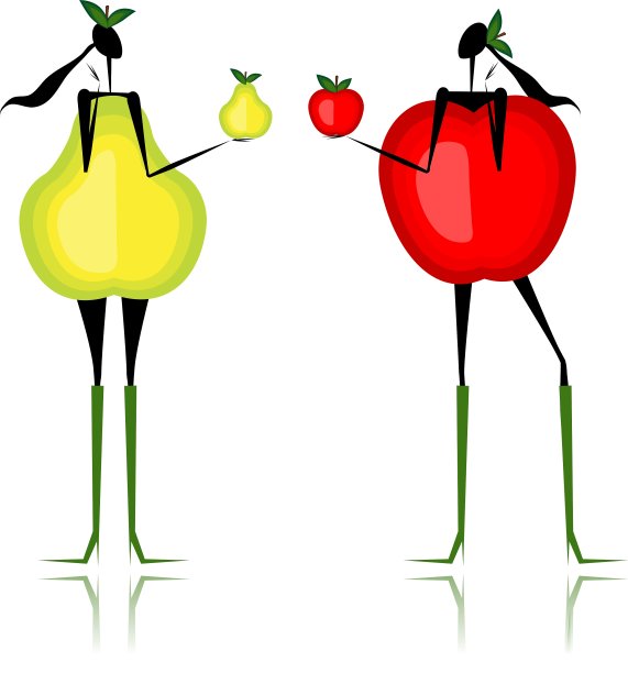 梨和苹果型女性身材图片下载