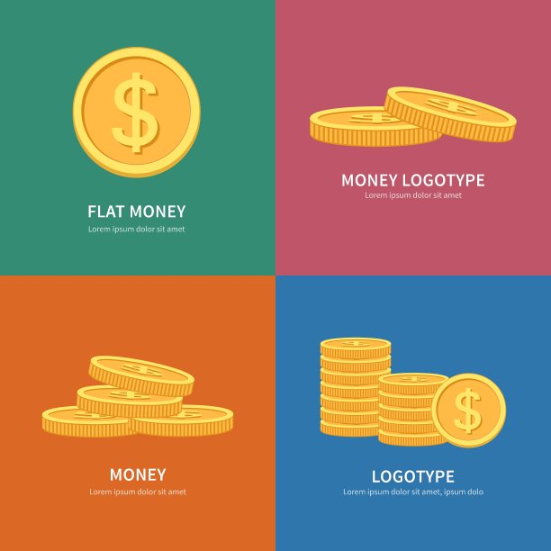 设置平堆硬币标志与彩色图片下载