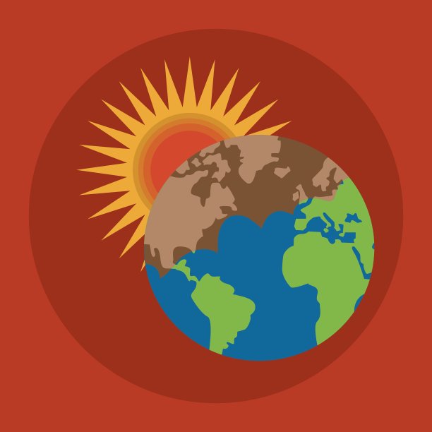 保存行星设计环境图标平坦图片下载