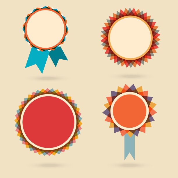 一套四个古老的奖章图片下载