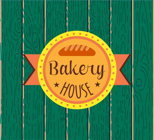 收藏复古复古的面包店标志图片下载