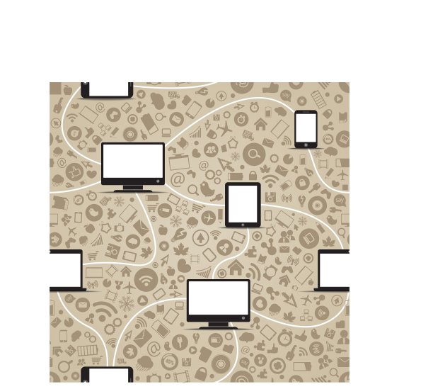 现代小工具和媒体图标图片下载