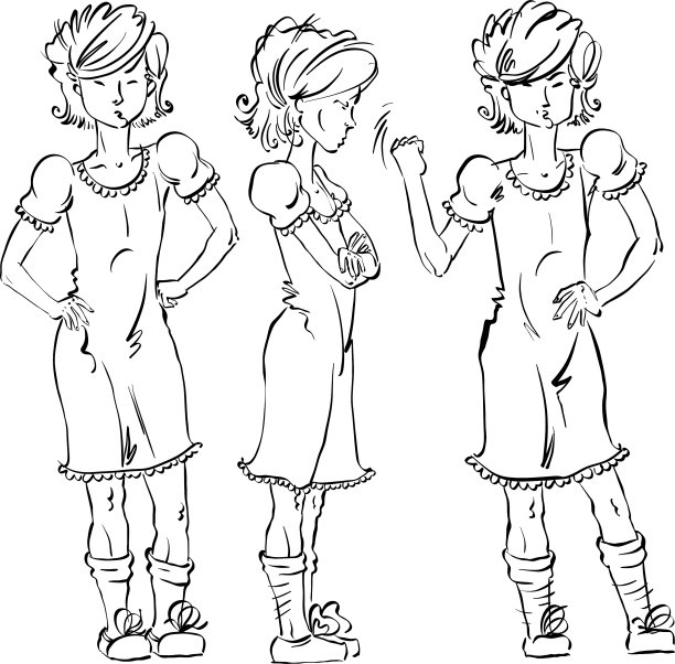 全套手绘白种人少年图片下载