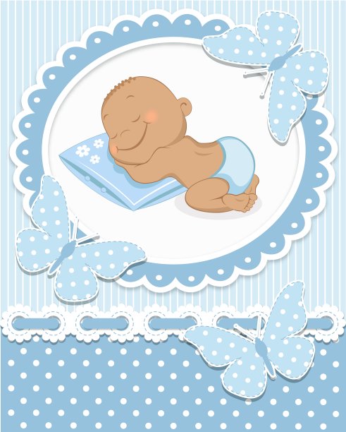 熟睡中的非洲男婴图片下载