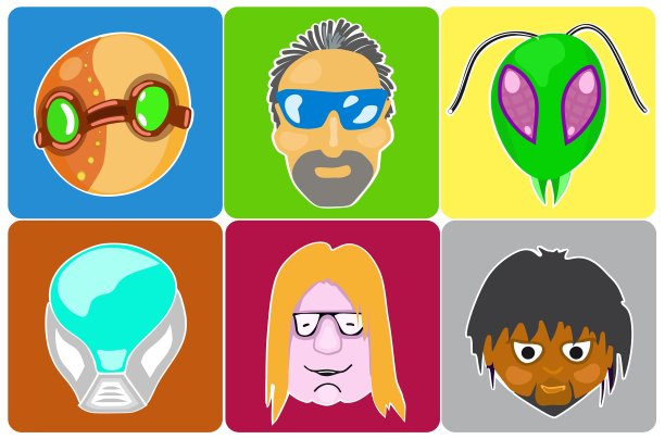 从6个头像图标设置图片下载