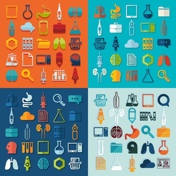 一组药物图标图片下载