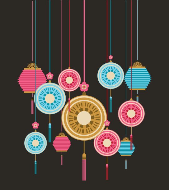 中国的灯笼装饰图片下载