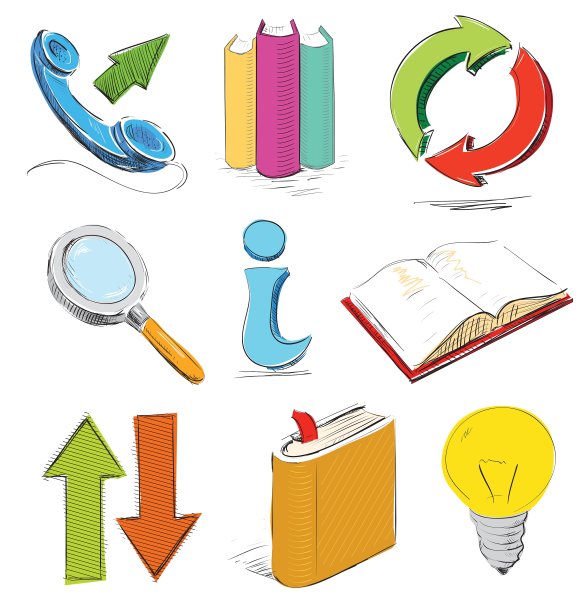 涂鸦风格图标集图片下载