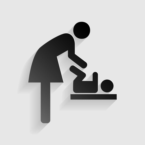 象征着女人和婴儿变黑图片下载