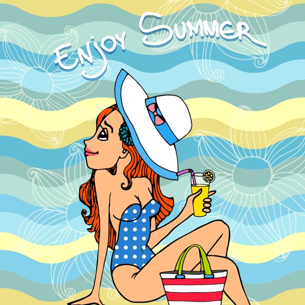 欣赏夏日海报设计图片下载