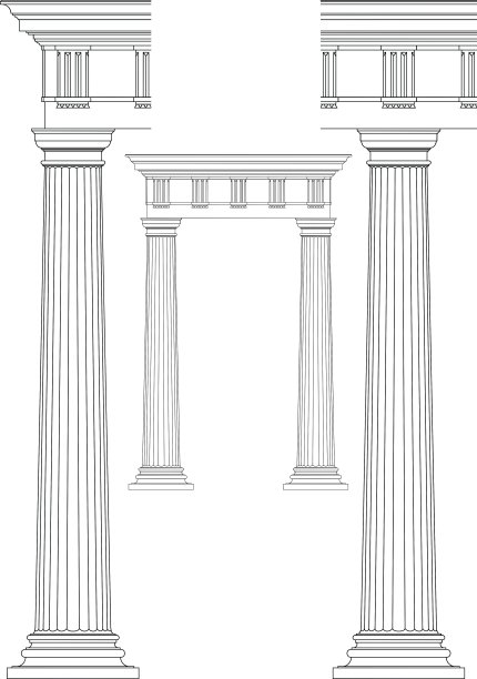 经典的柱子涂鸦图片下载