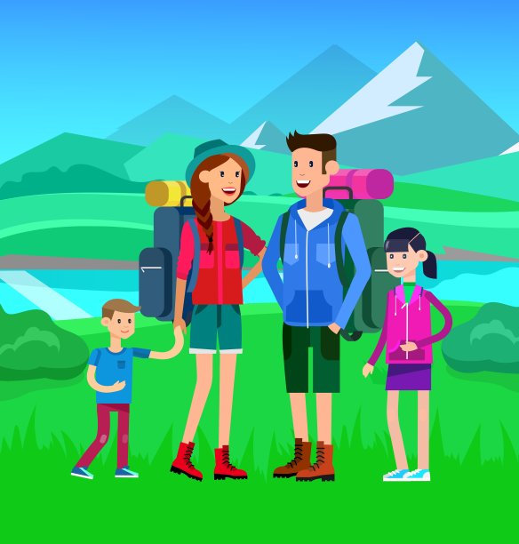 清晨的山景图片下载