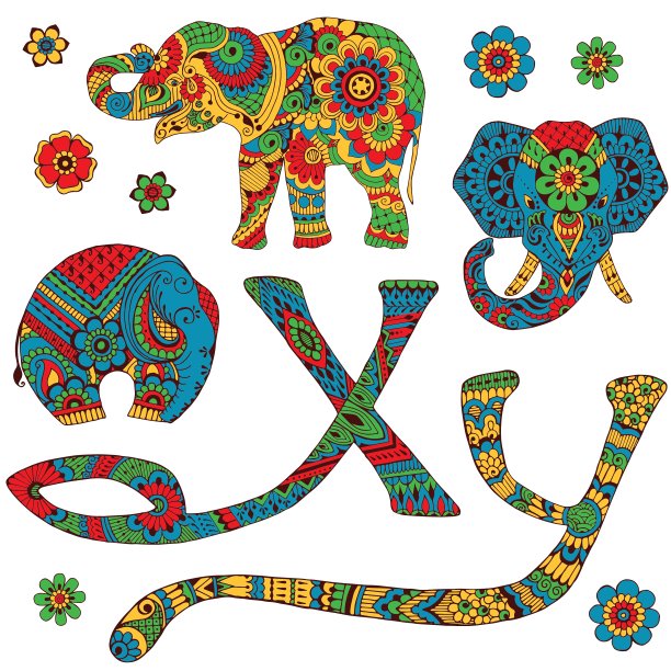 拉丁字母装饰图片下载