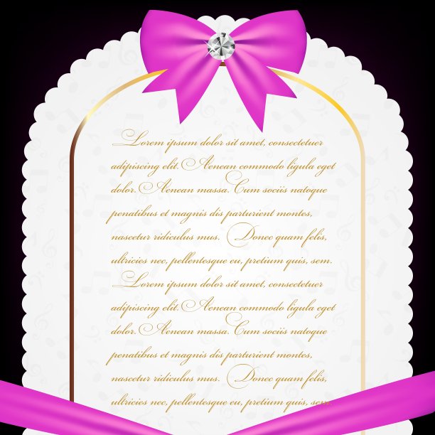 复古边框，带蝴蝶结图片下载