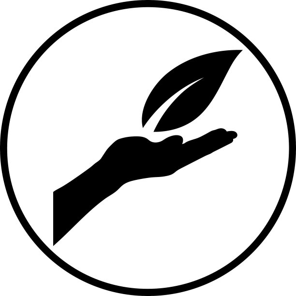 手持树叶图标图片下载