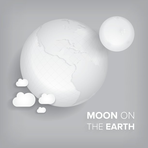 月球在地球上图片下载