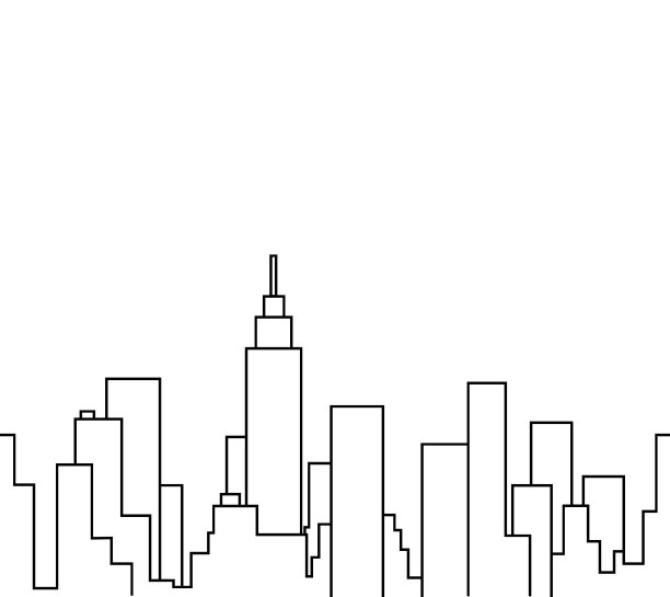 城市景观的剪影图片下载